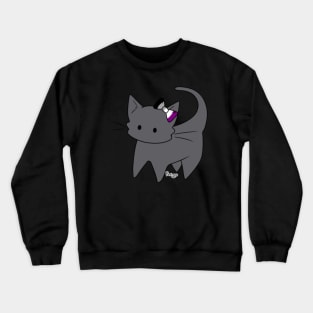 Ace Pride Russian Blue Kitty Ear Bow Crewneck Sweatshirt